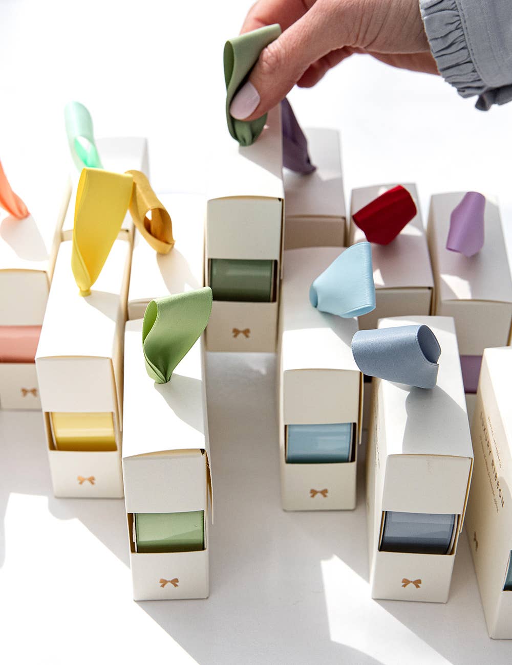 Bespoke Letterpress - Sage Luxury Satin Ribbon - 10 metres
