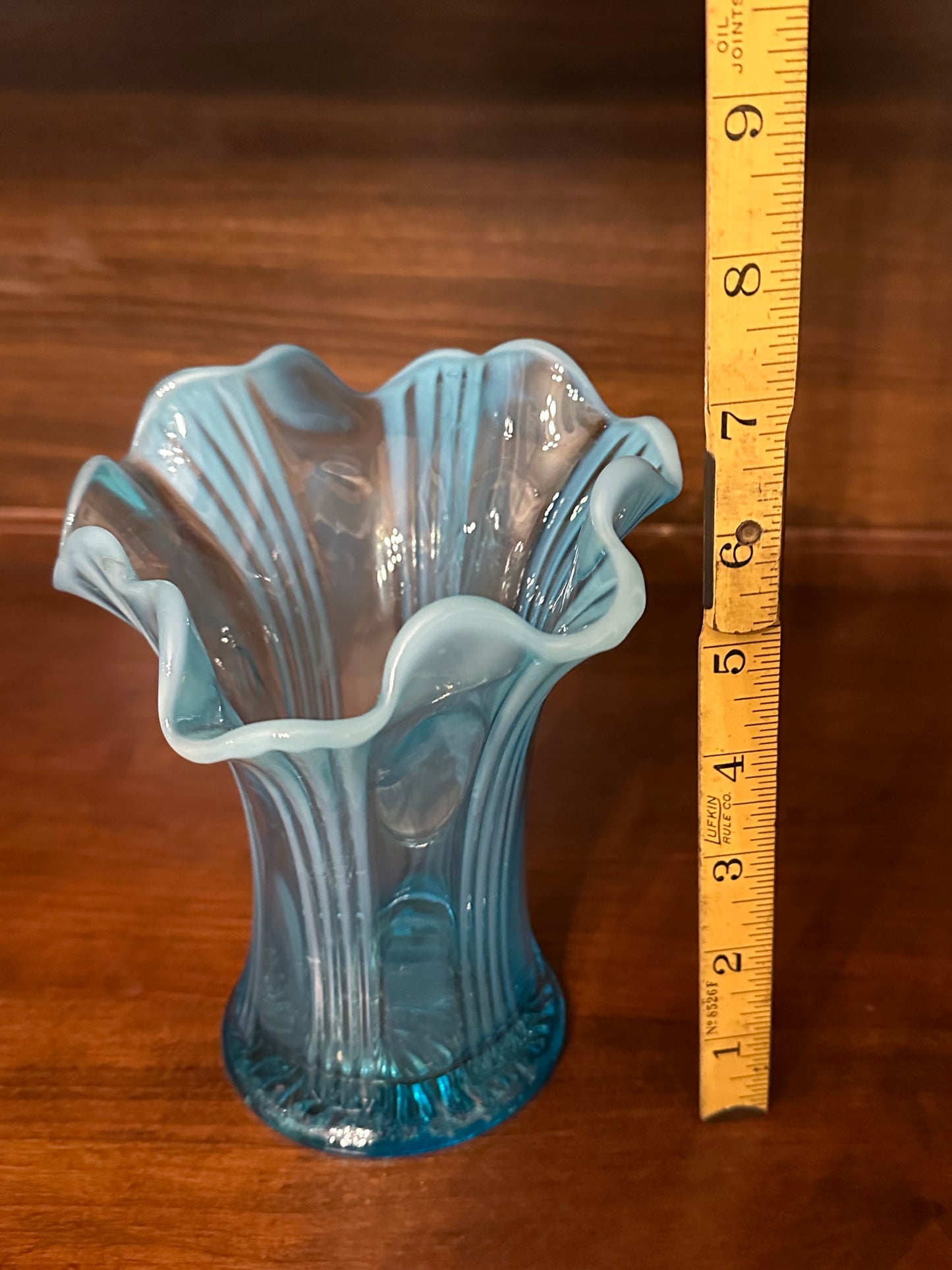 Antique Jefferson Glass Opalescent Vase