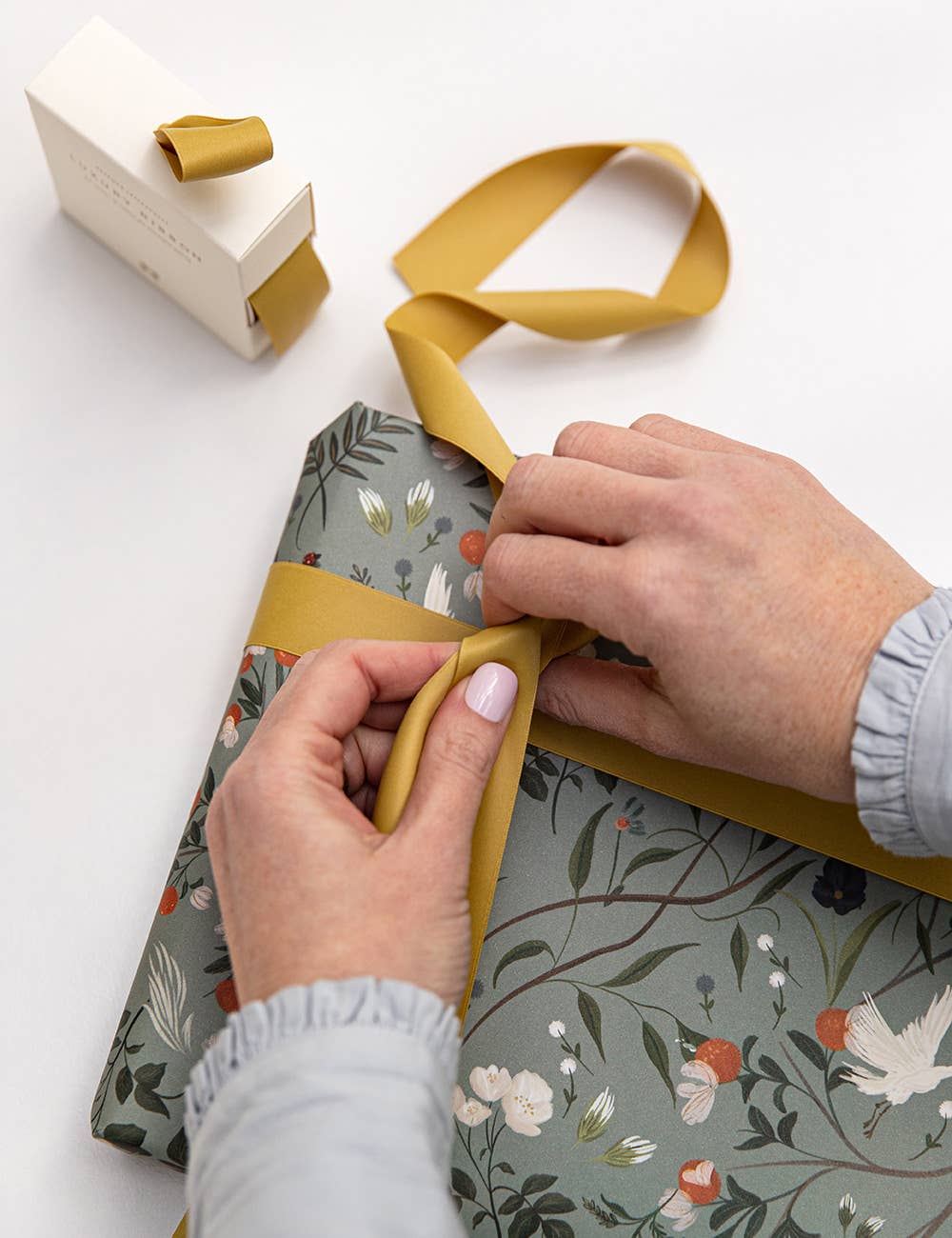 Bespoke Letterpress - Mustard Luxury Satin Ribbon