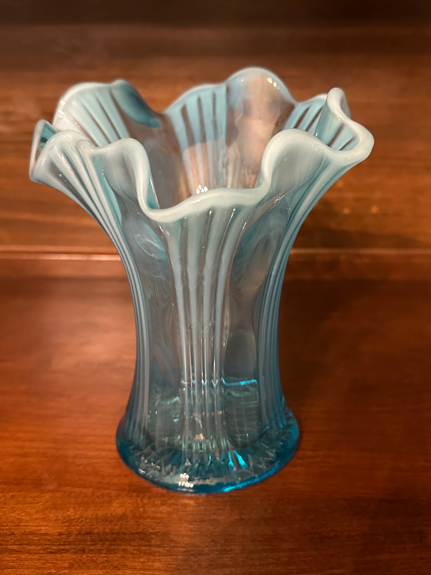 Antique Jefferson Glass Opalescent Vase