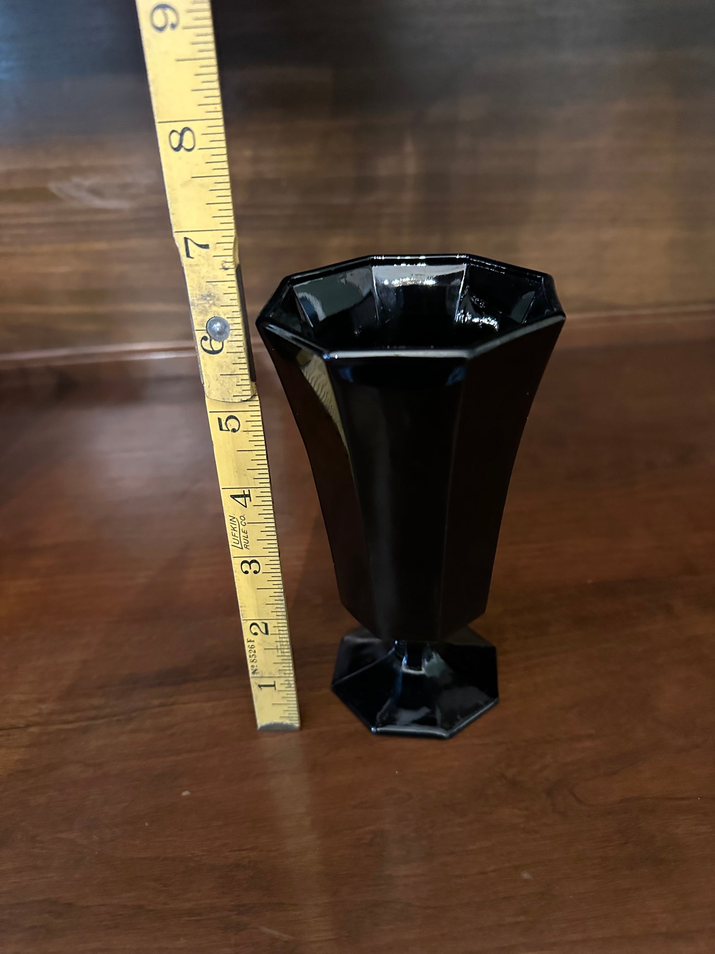 Vintage Black Octagonal 9oz Ice Tea Goblet Set