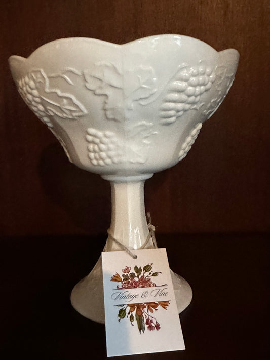 Vintage 1970’s Milk Glass Compote by Indiana Glass