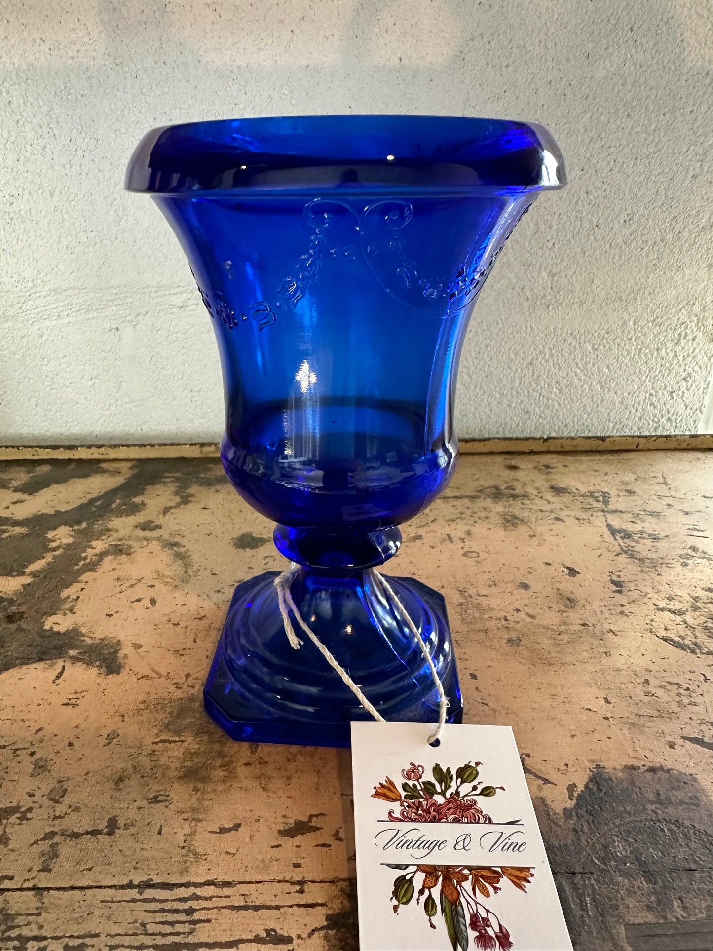 Cobalt Blue Grecian Vase