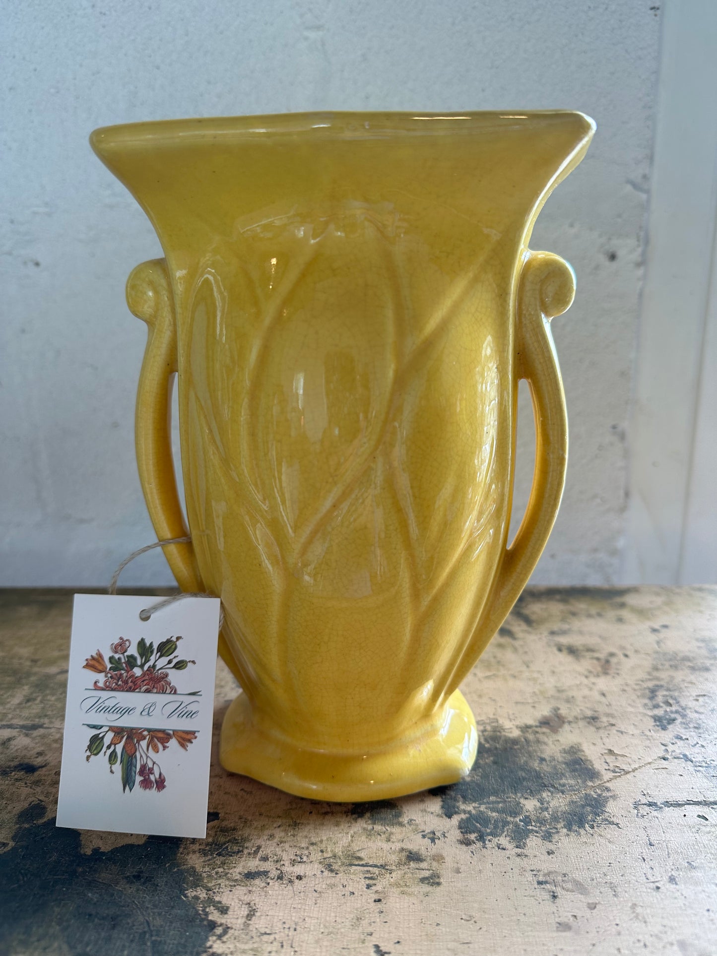 Yellow Vintage McCoy Vase