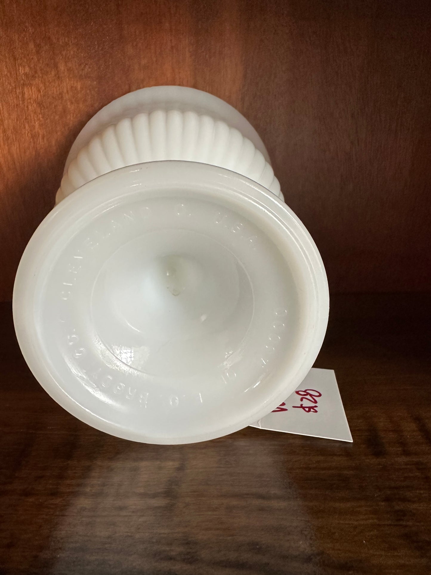 E.O. Brody Vintage Ribbed White Milk Glass Compote