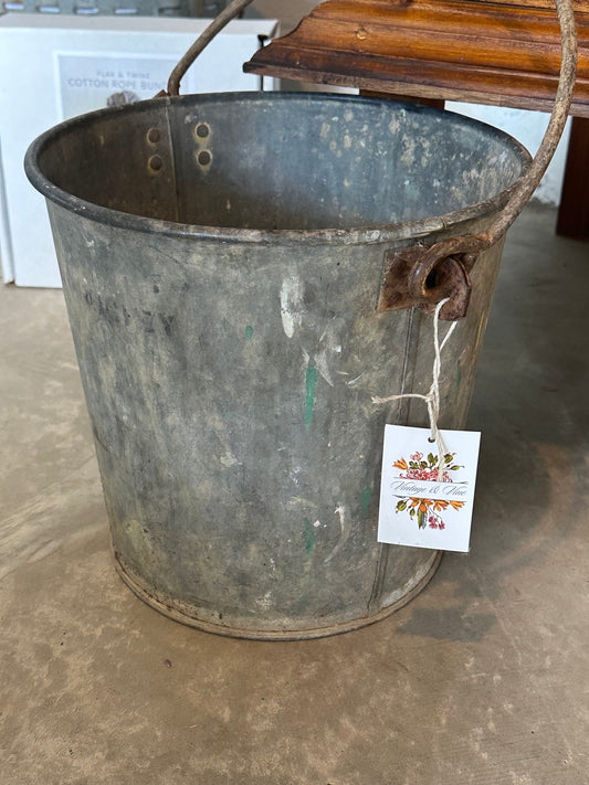 Vintage Galvanized Bucket