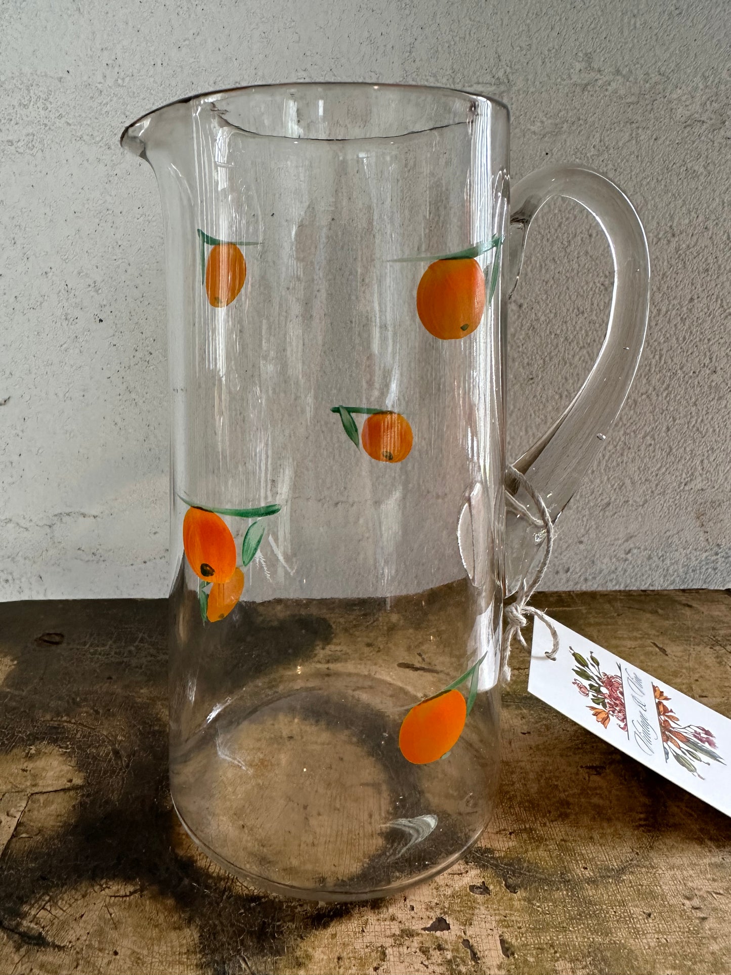 Vintage Anchor Hocking Orange Juice Glasses and Pitcher