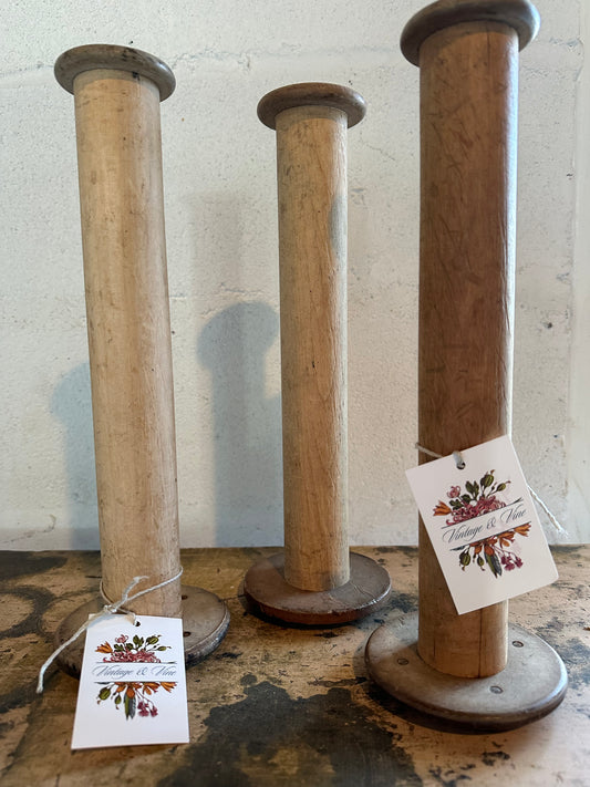 Vintage Industrial Yarn Spools