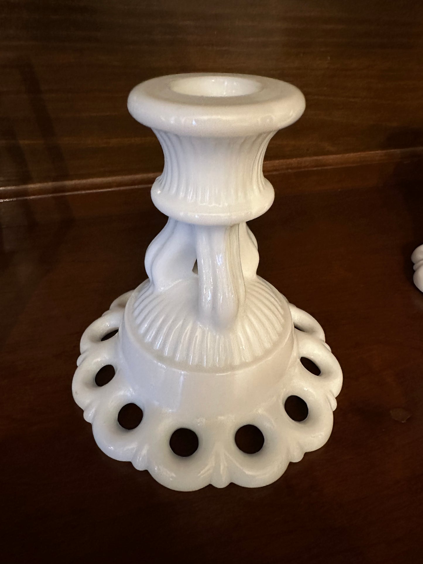 Westmoreland Doric Milk Glass Candlesticks