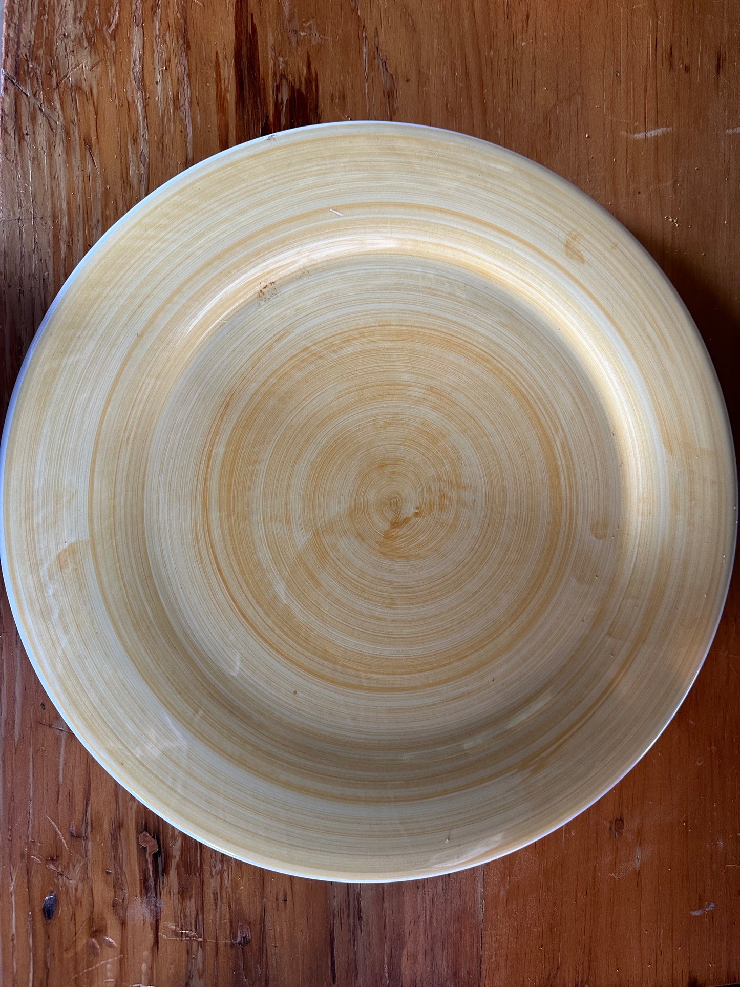 Yellow Ceramic Charger Plate