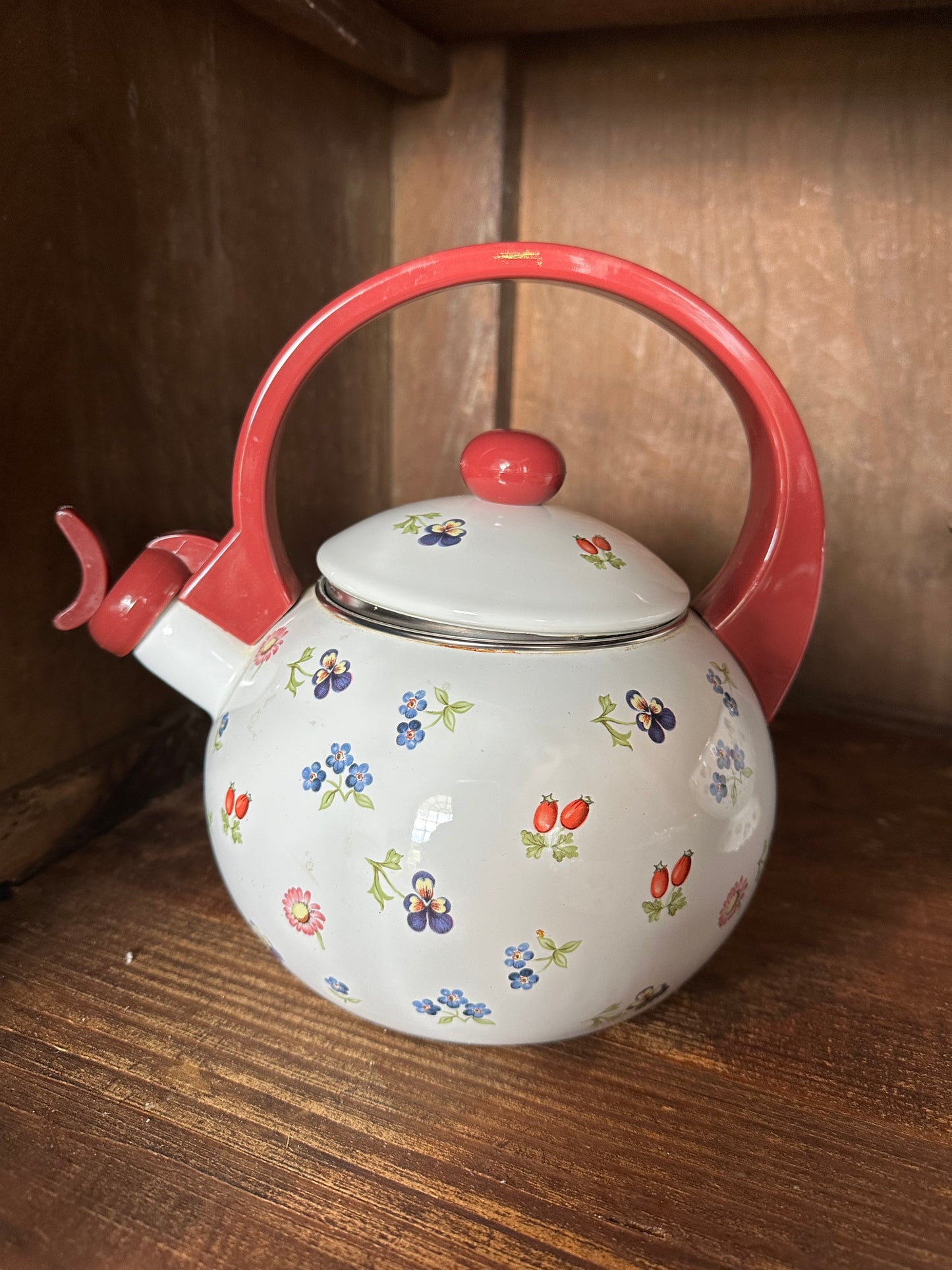 Vintage Villeroy & Boch Petite Fleur Enamelware Teapot