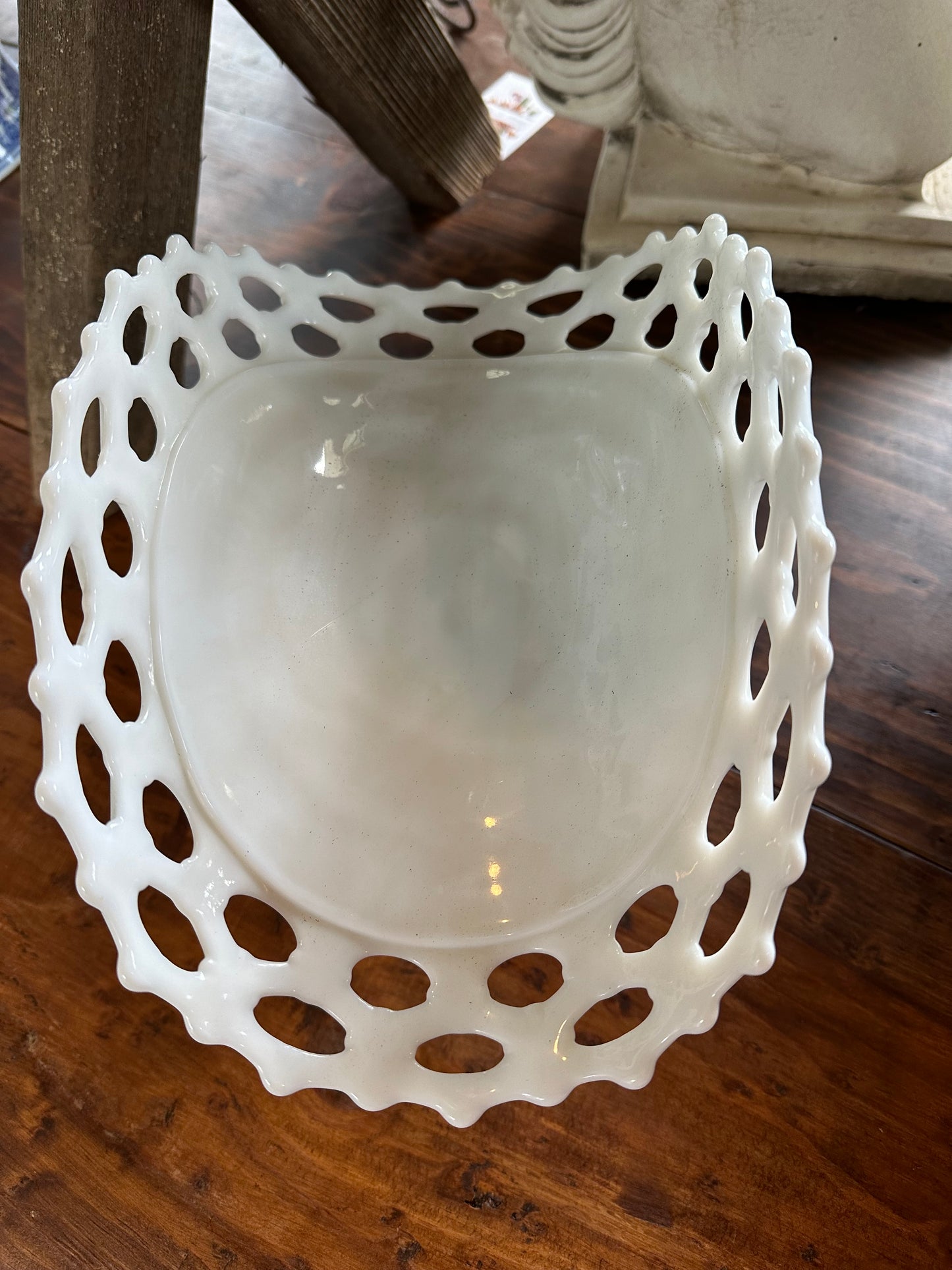 Westmoreland Doric Milk Glass Banana Boat