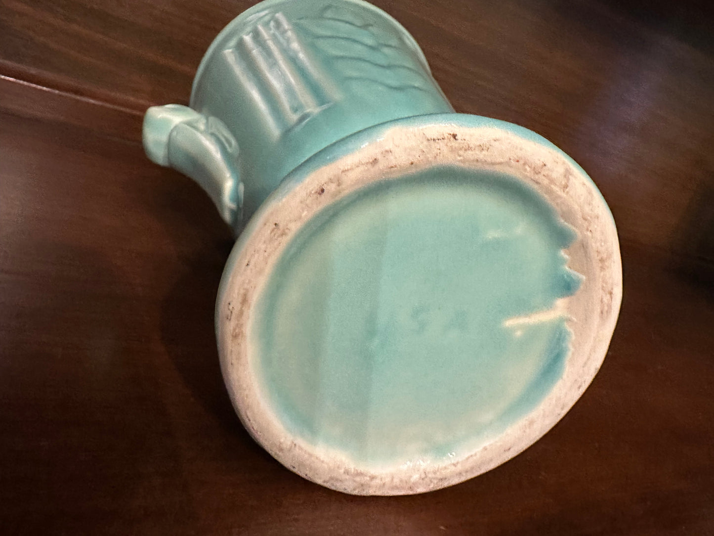 Seafoam Green Vintage Vase by USA Pottery