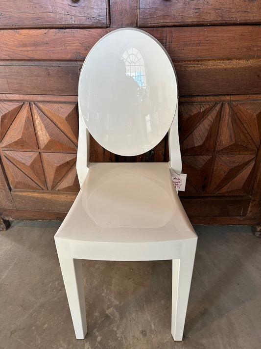 Kartell Victoria Ghost Chairs in Glossy White