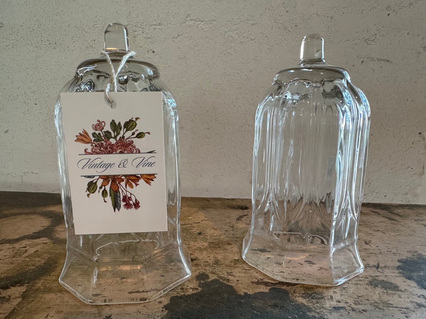 Small Vintage Glass Cloches