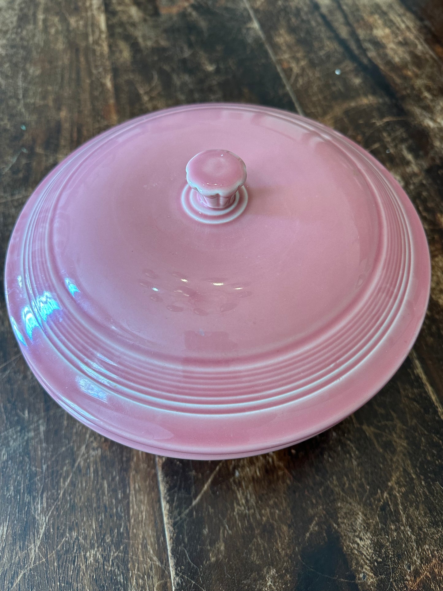 Fiesta Rose Pink Covered Casserole Dish