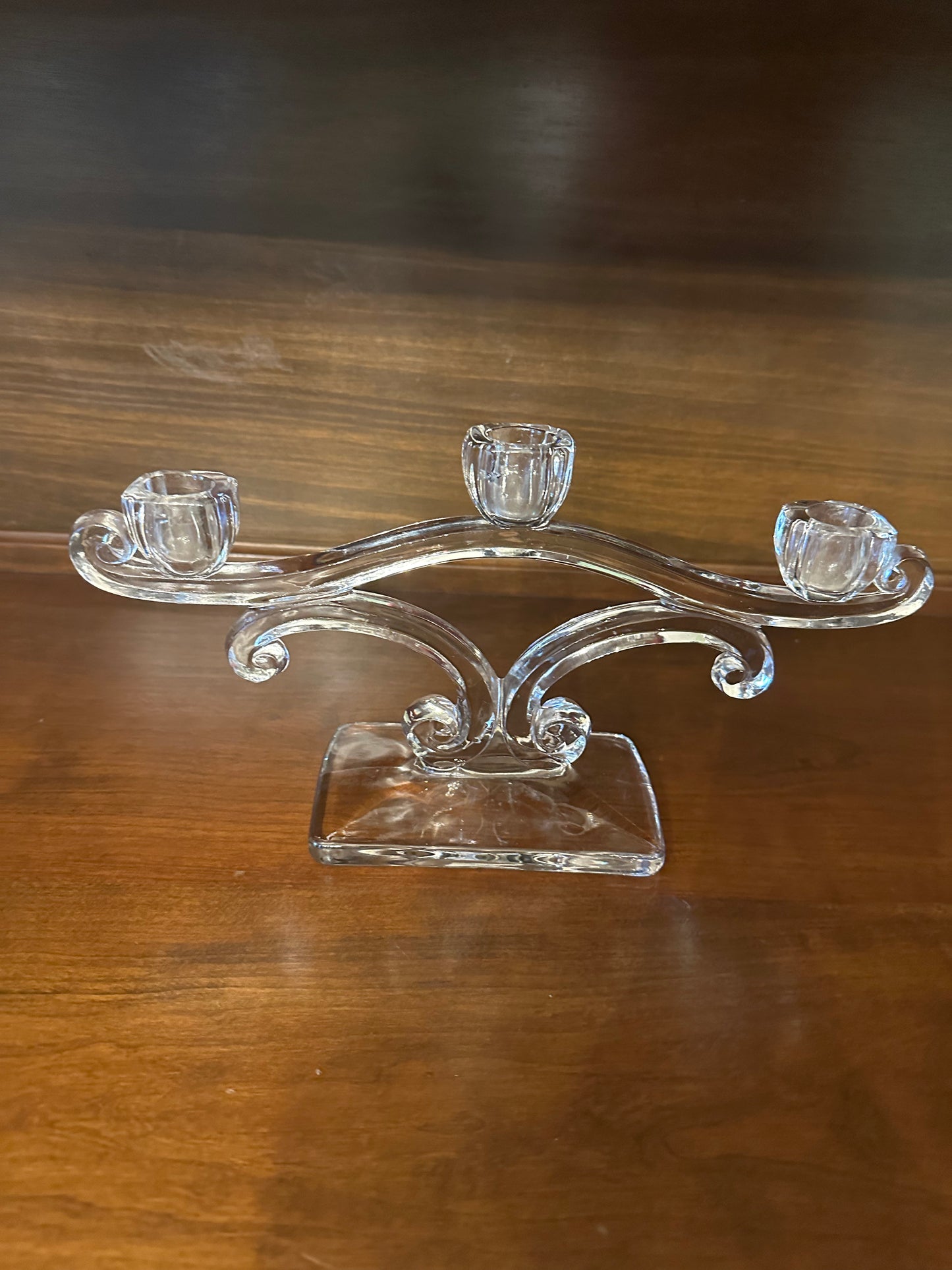 Vintage Martinsville Viking Glass Candelabra