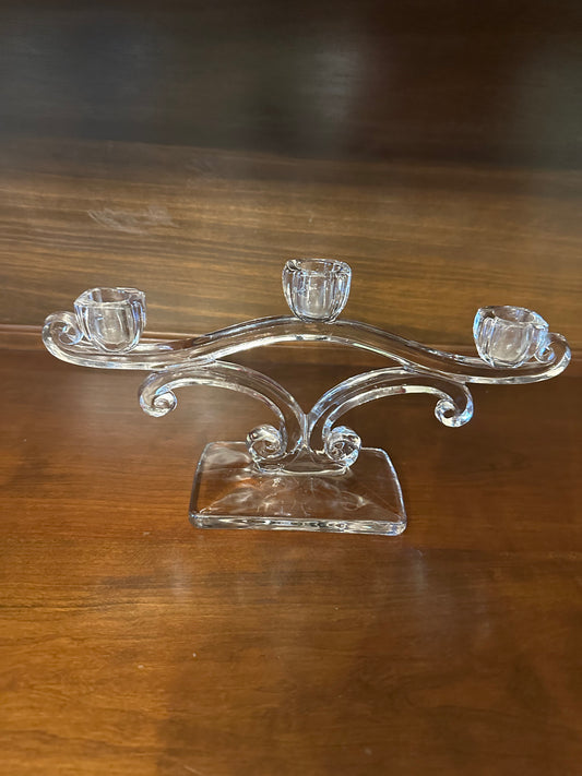 Vintage Martinsville Viking Glass Candelabra