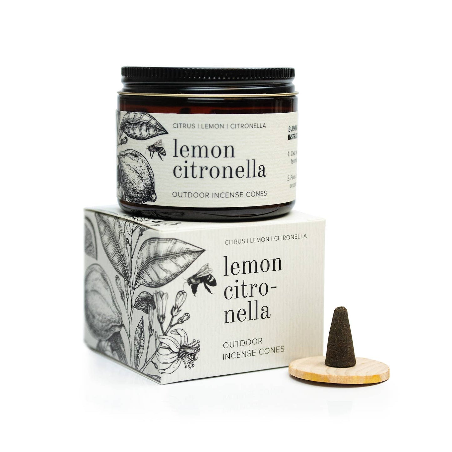 Broken Top Brands - Outdoor Bug Repellent Incense Cones - Lemon Citronella